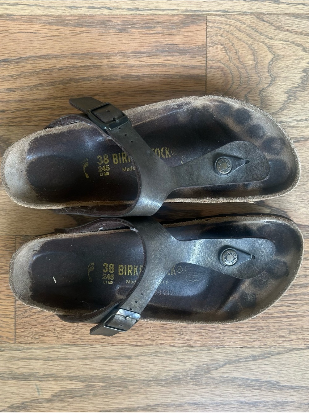 Birkenstock women’s Gizeh Thong Sandals in Dark Brown